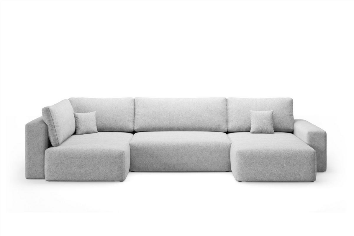 WOHNLANDSCHAFT Arona Xl - Dunkelgrau, Holzwerkstoff/Textil (397/70/148cm) - Fun Möbel