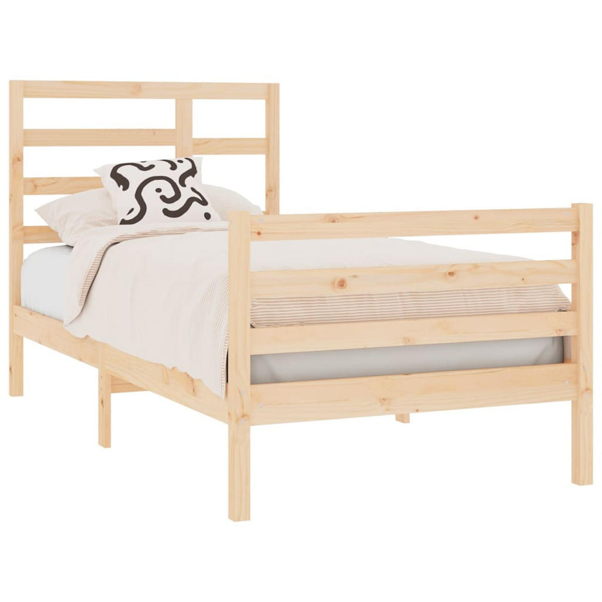 BETT Nelsen 104/195.5 cm - Braun, Holz (90/190cm) - Nettlife