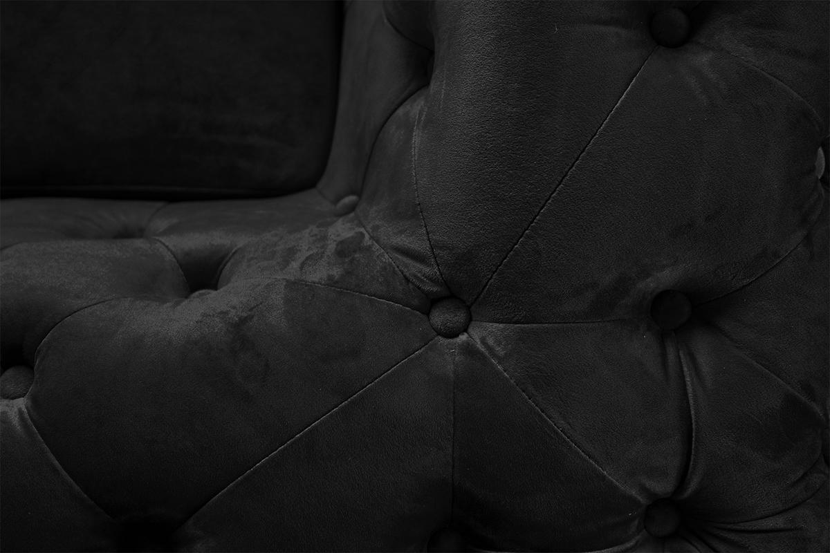 SOFA NARLA Schwarz Velvet - Silberfarben/Schwarz, Textil (219/68/84cm) - KAWOLA