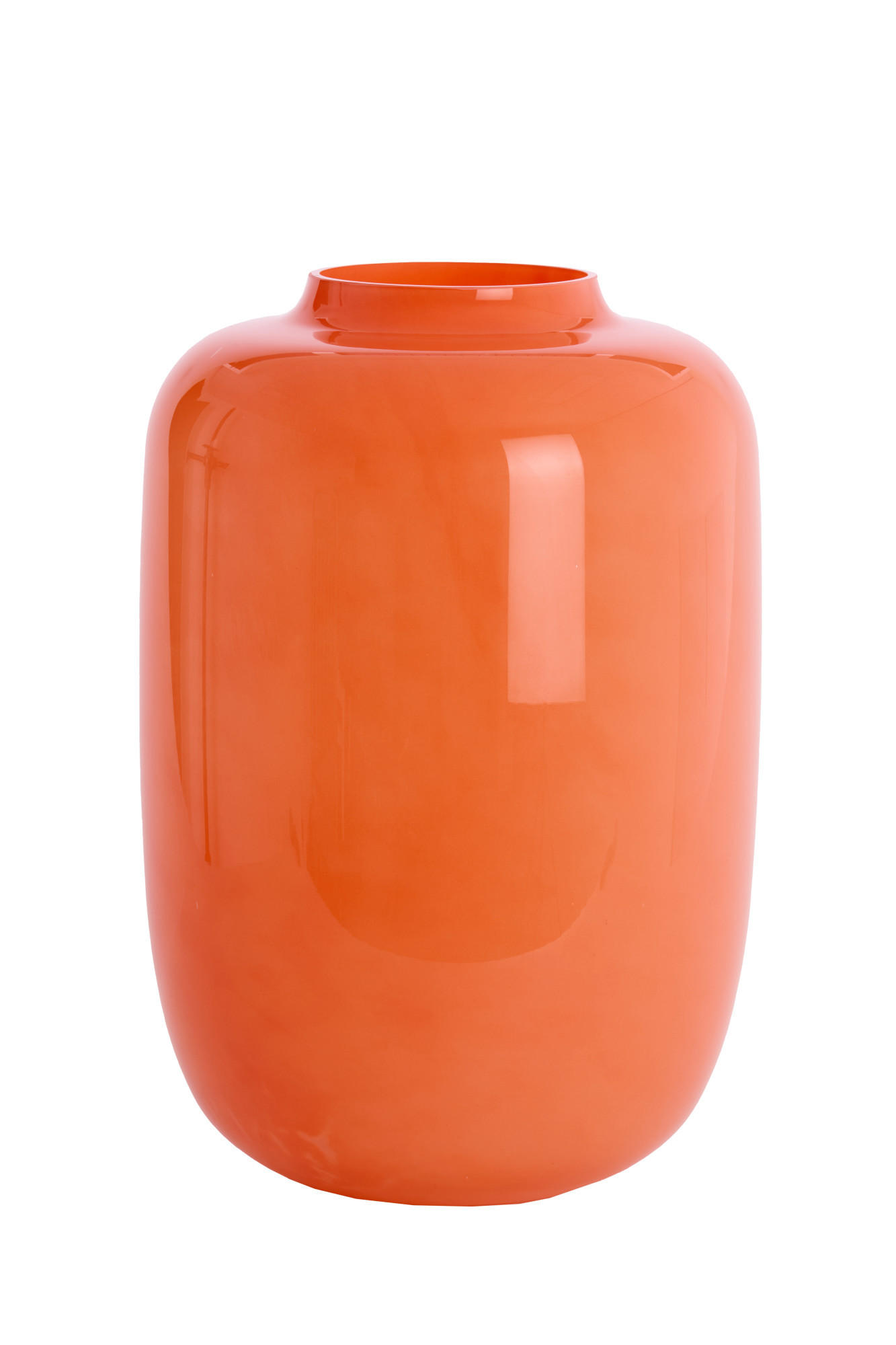 VASE Kobala Orange Ø34/50 cm - Orange, Glas (34/50cm) - Light & Living