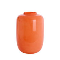 VASE Kobala Orange Ø34/50 cm - Orange, Glas (34/50cm) - Light & Living