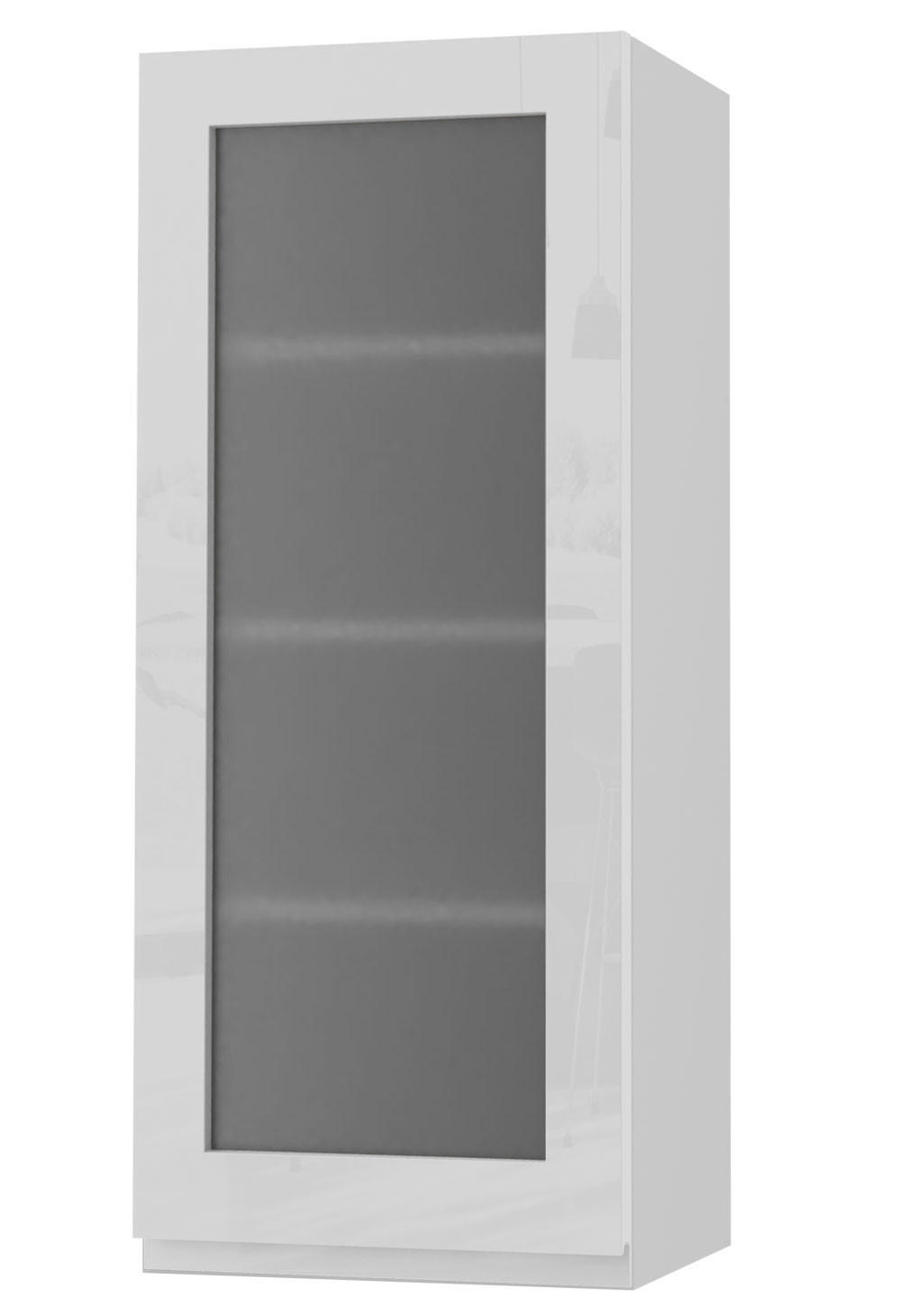 HÄNGESCHRANK Florence W4S/40 Weiß / RAL 9003 signalweiß HG 40 / 32,5 / 96cm - Türanschlag rechts - Weiß Hochglanz/Weiß, Holz/Holzwerkstoff (40/96/32.5cm) - Feldmann-Wohnen
