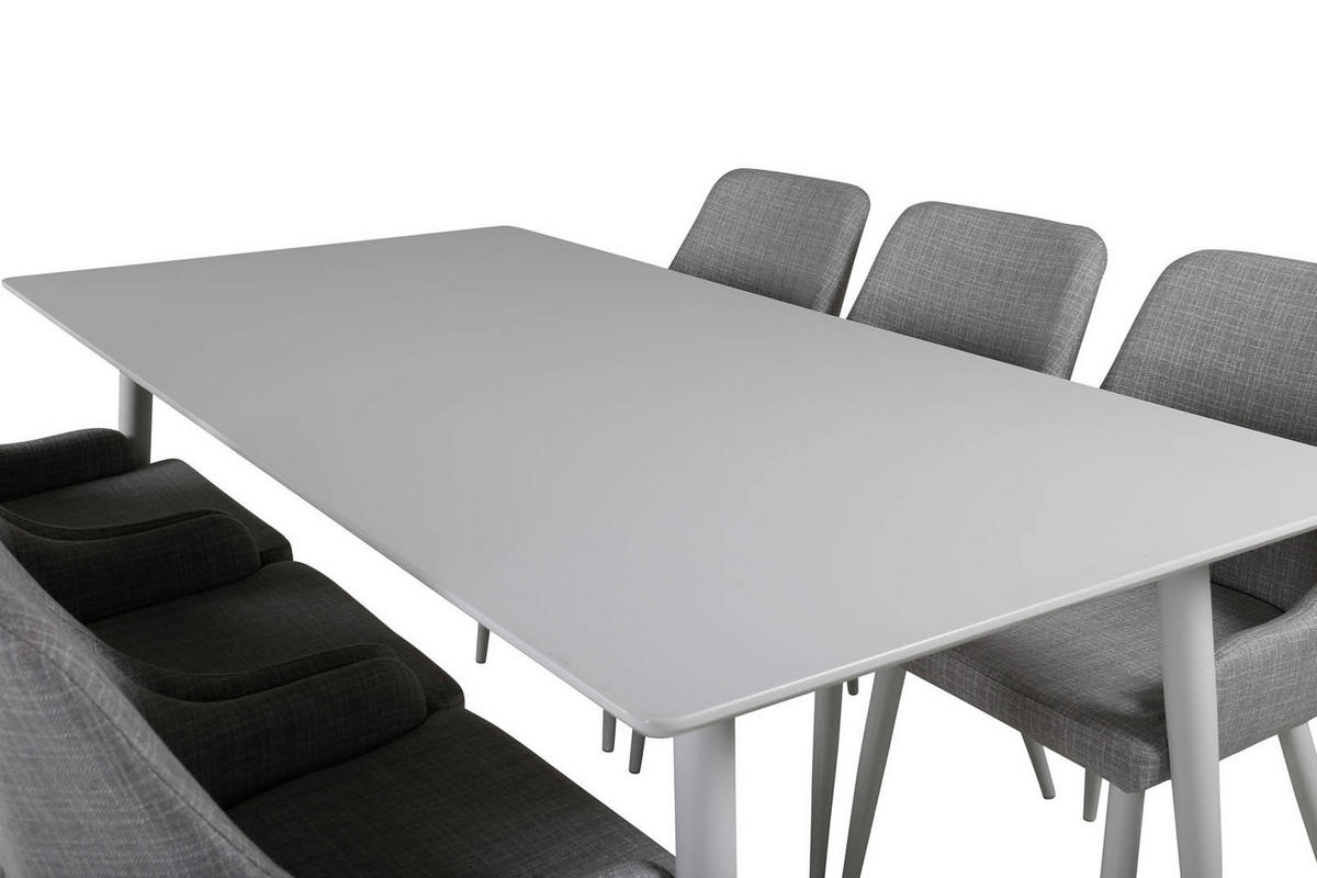 TISCHGRUPPE Grau - Grau, Holzwerkstoff (90/75/180cm) - ebuy24