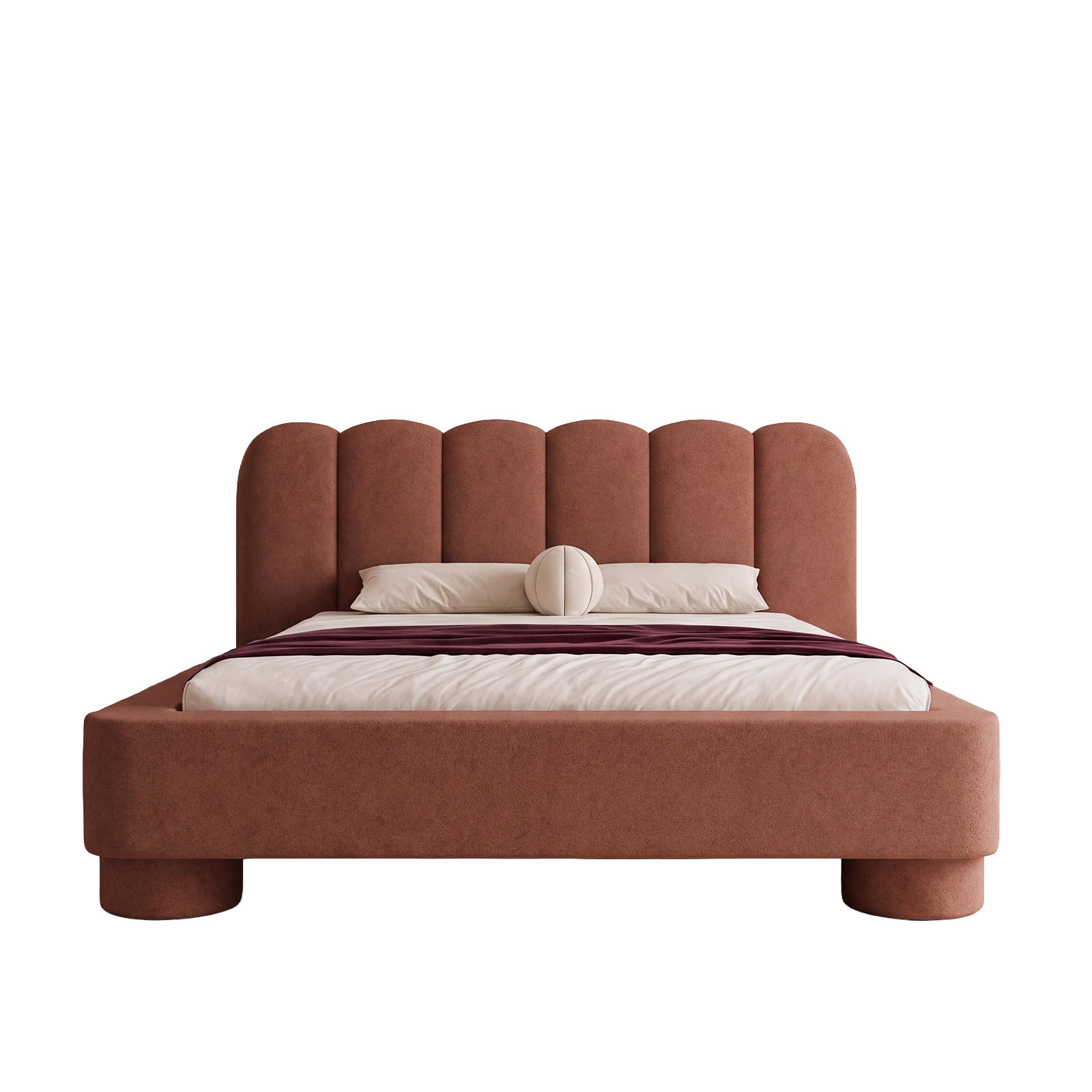POLSTERBETT CANGU 200x200 cm, Dunkelorange - Dunkelorange, Textil (200/200cm) - Fedve