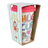 TO-GO-BECHER Eine Umarmung in einer Tasse in Bunt - 15cm - Multicolor, Keramik (0.4L) - Blond Amsterdam