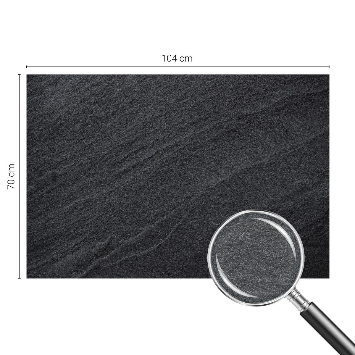 FOTOTAPETE 104x70 cm - Steine Eleganz - Schwarz, Textil (104/70cm) - Wallfluent