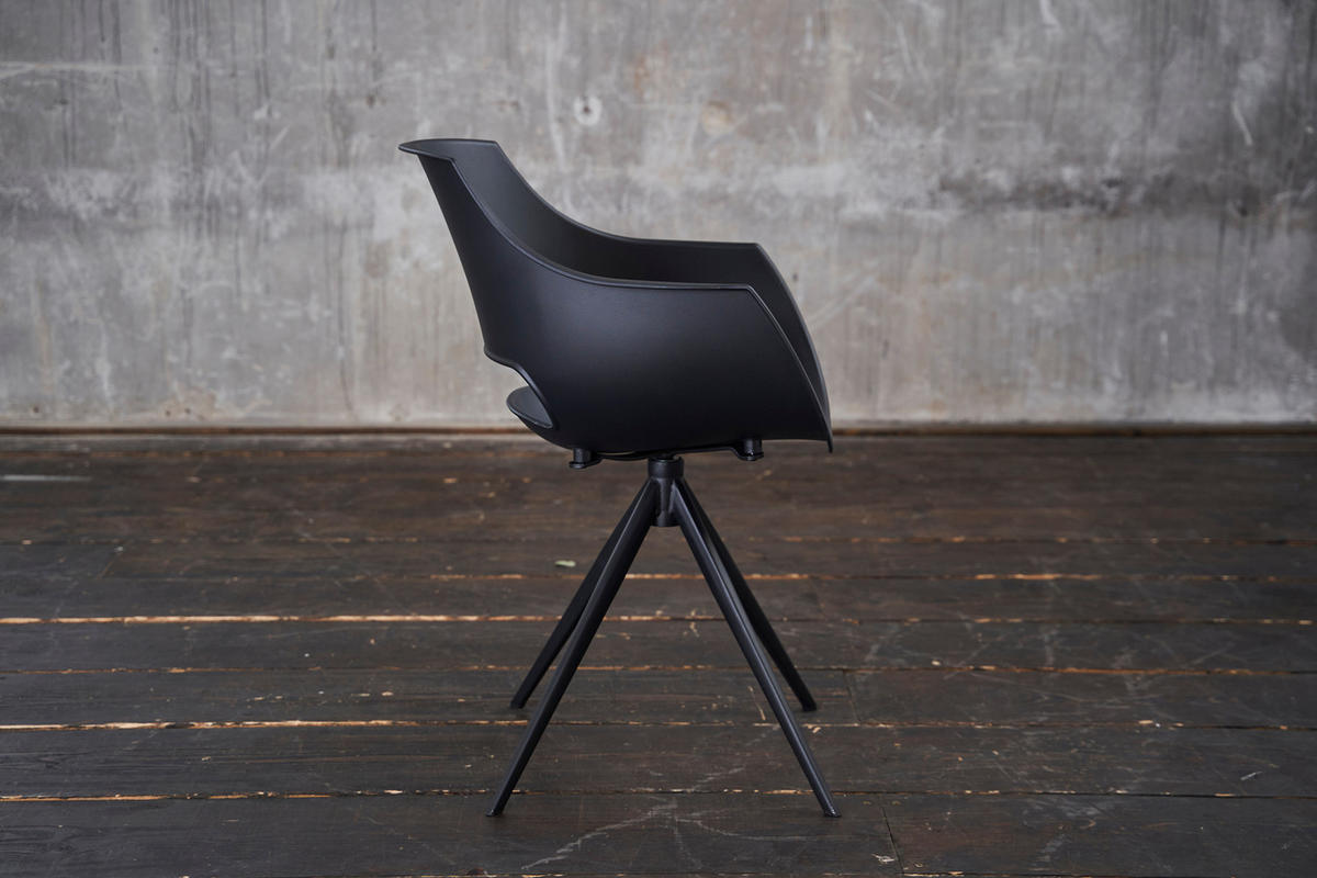 DREHSTUHL ZAJA Schwarz Kunststoff - Schwarz, Kunststoff (57/85/59cm) - KAWOLA