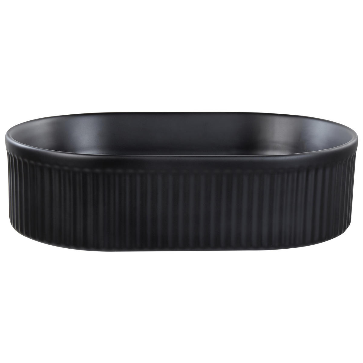 AUFSATZWASCHBECKEN 49/31 cm Geldo - Schwarz, Keramik (49/13/31cm) - Beliani