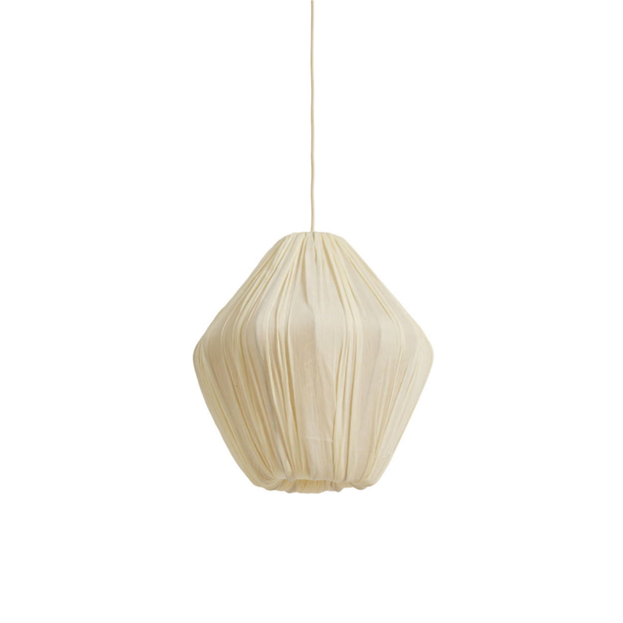 HÄNGELAMPE Tambisan - Weiß - 44/44/46 cm - Weiß, Textil (44/44/46cm) - Light & Living
