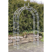 ROSENBOGEN rund Metall verzinkt 140/37/245 cm - Grau, Metall (140/225/37cm) - DanDiBo