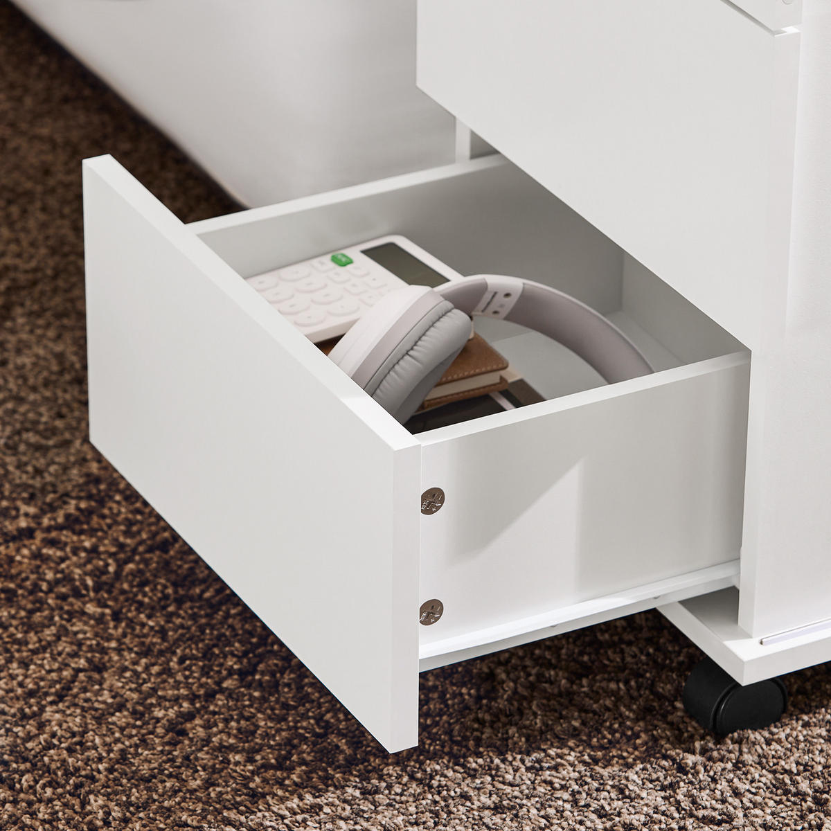 AKTENSCHRANK Weiß - Weiß, Glas/Holzwerkstoff (35/61/70cm) - SoBuy