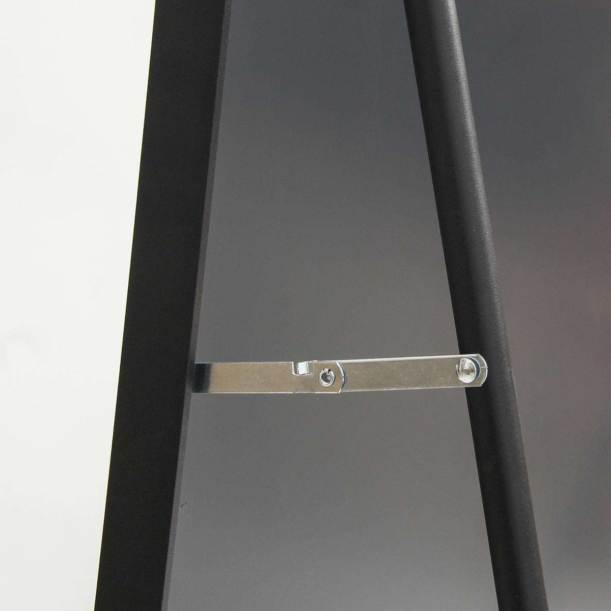 STANDSPIEGEL 1800 x 800 mm, gewölbter, geeignet für die Wandmontage oder als freistehendes Modell, schwarz - Schwarz, Glas/Metall (80/180/3cm) - WoodenAura