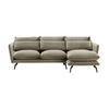 ECKSOFA Layla Rechts-Velluto 17 - Braun, Holz/Textil (278/160cm)