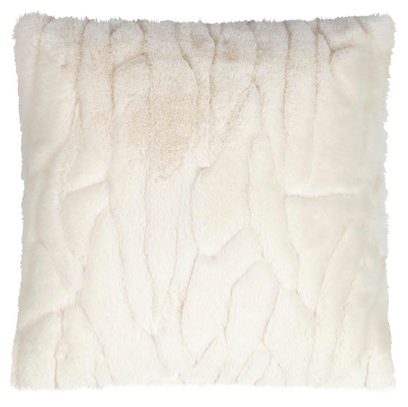 KISSENHÜLLE SKINS Nerz - Weiß, Textil (40/40cm) - Magma Heimtexx