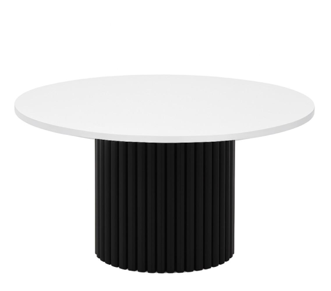 TISCH Weiß Schwarz Riko Rund 75 cm - Weiß, Holzwerkstoff (75/75/42cm) - Sepro Meble