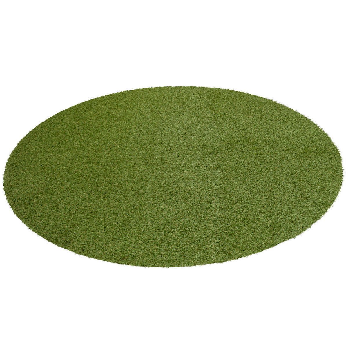 LUXUS KUNSTRASEN RASENTEPPICH WEMBLEY RUND - Grün, Textil (100/100cm) - Snapstyle