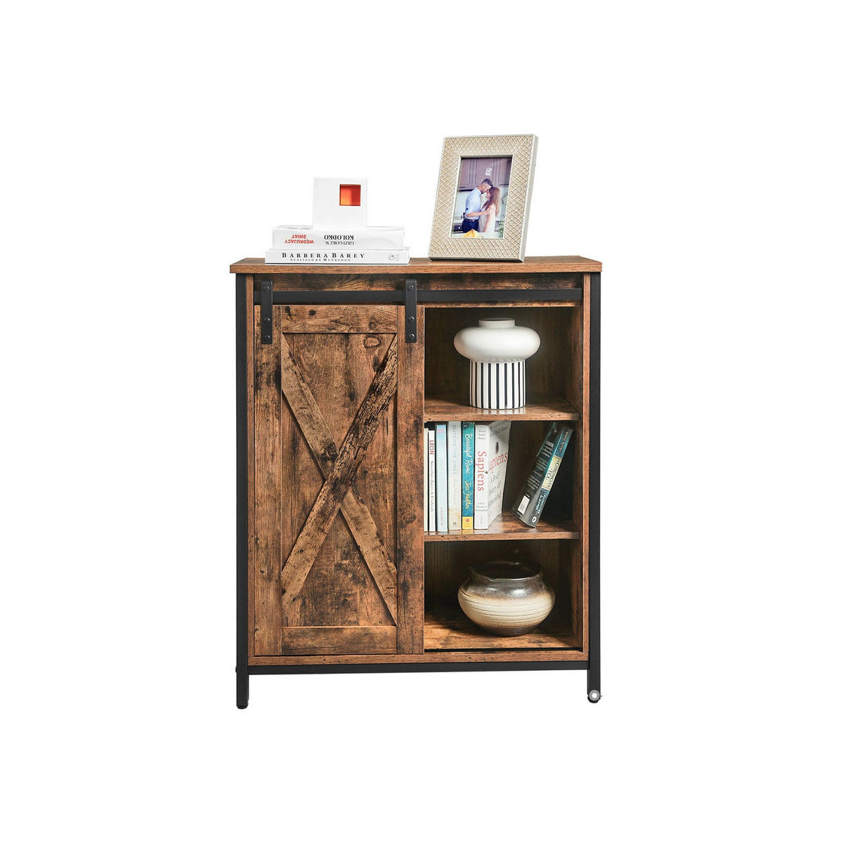 KÜCHENSCHRANK SIDEBOARD MIT SCHIEBETÜR - Braun, Holzwerkstoff (30/80/70cm) - Hansiro