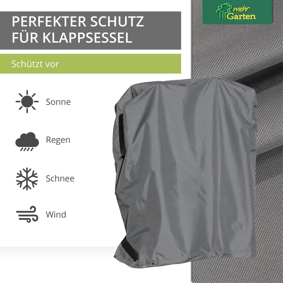SCHUTZHÜLLE für Stapelstühle / Klappsessel SHP-20148 - Grau, Kunststoff (85/100/15cm) - mehr Garten
