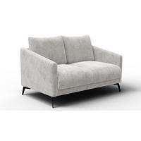 SOFA VILT 2-Sitzer, perlweiß - Schwarz/Weiß, Holzwerkstoff/Textil (142/89/94cm) - Courtois Laville