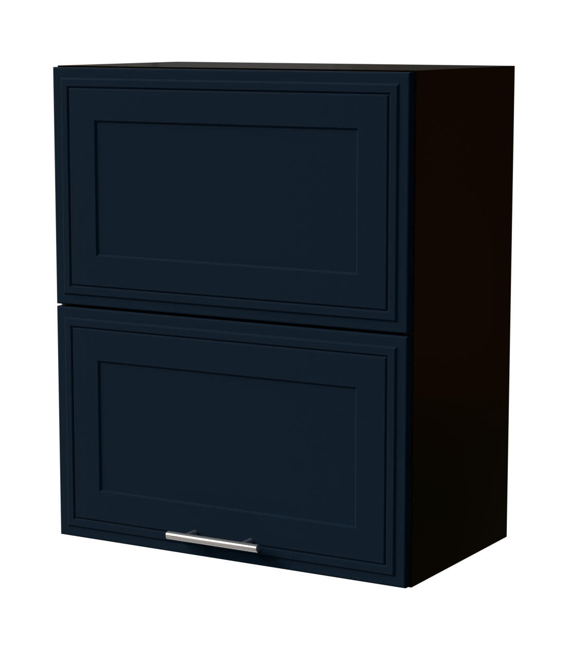 KLAPPHÄNGESCHRANK Salo W8B/60-AV Schwarz / Indigo Matt 60 / 32,5 / 72cm - Schwarz/Dunkelblau, Holz/Holzwerkstoff (60/72/32.5cm) - Feldmann-Wohnen