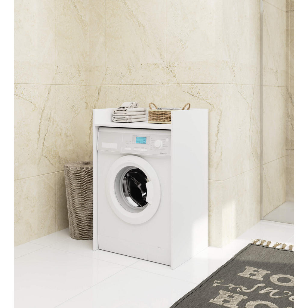 Thumbnail - Akord Waschmaschinenschrank, Weiß, Holzwerkstoff, Nachbildung, 1 Fächer, Rechteckig,Rechteckig, 64x98x50 cm, Waschküche,...