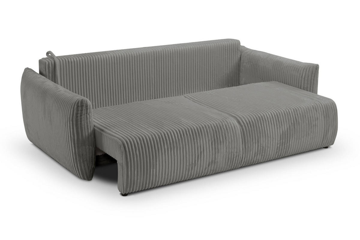 SOFA Hallora - Stahl (Tilia 90) - Anthrazit, Holzwerkstoff (240/88/108cm) - Möblo