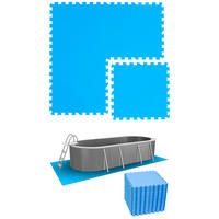 POOLMATTEN 10,3m² 44 EVA Matten 50 cm Blau - Blau, Kunststoff (50/50cm) - eyepower