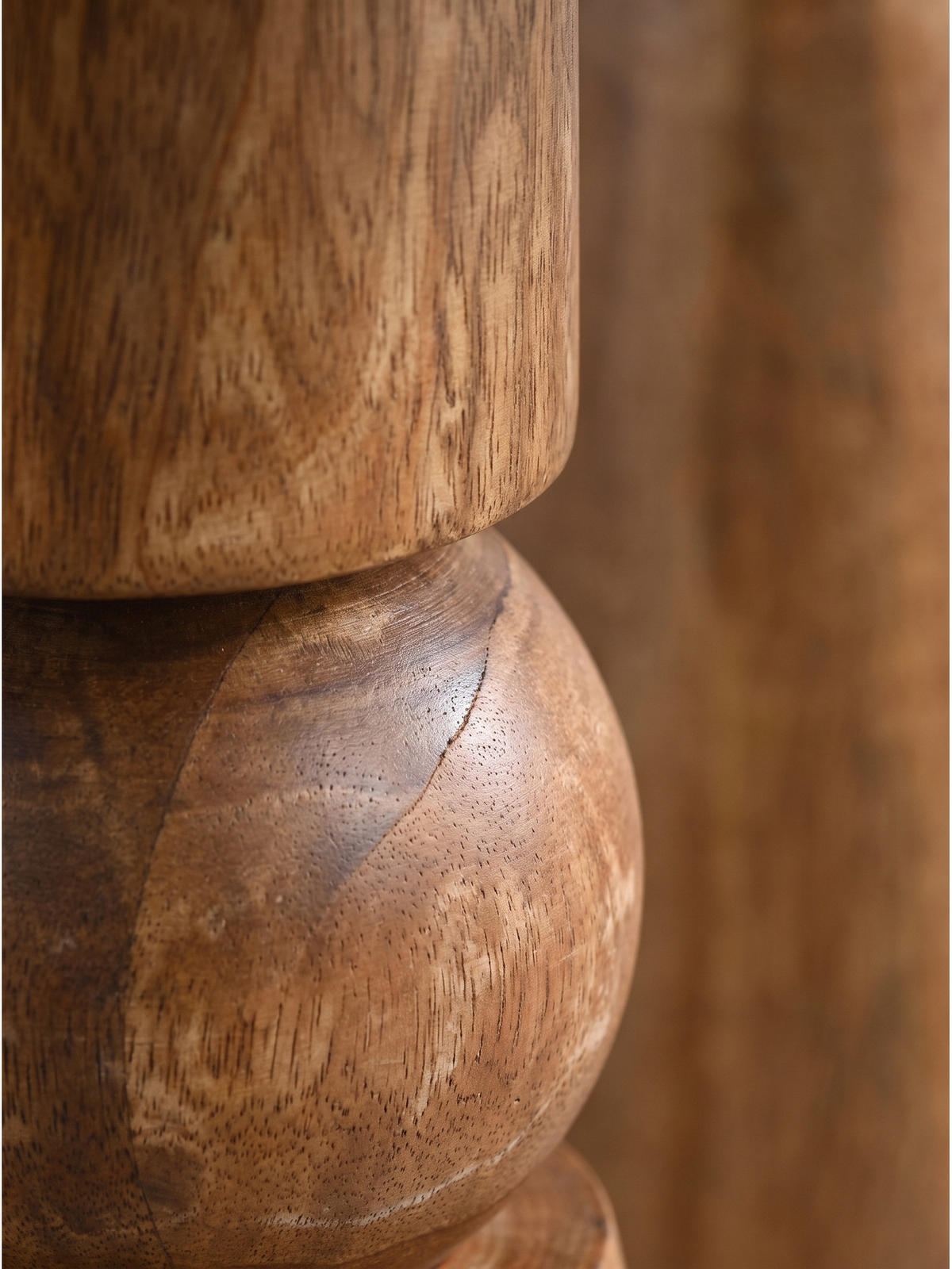 BEISTELLTISCH SORRENTO, Mango Massivholz, Ø 35 x 45 cm - Braun, Mangoholz/Holz (35/35/45cm) - KADIMA DESIGN