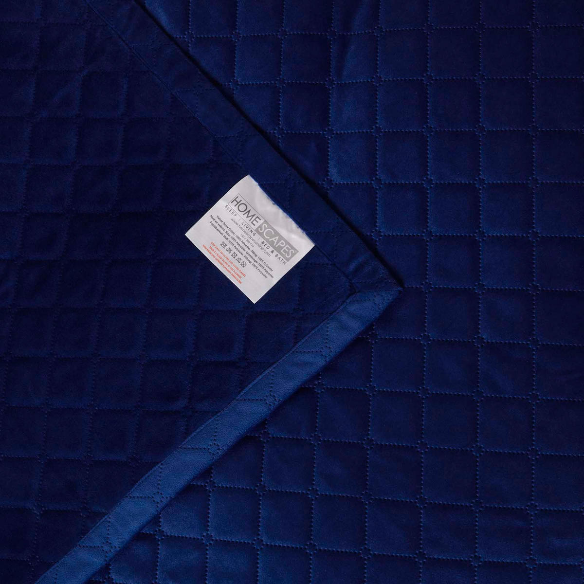 SAMT-WOHNDECKE 150/200 cm, gesteppt - Dunkelblau, Textil (150/200cm) - Homescapes