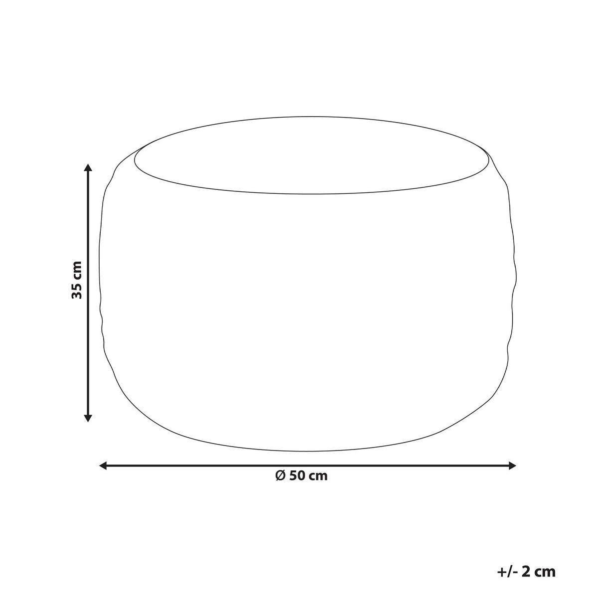 POUF Beige Dinni - Beige, Naturmaterialien (50/35/50cm) - Beliani