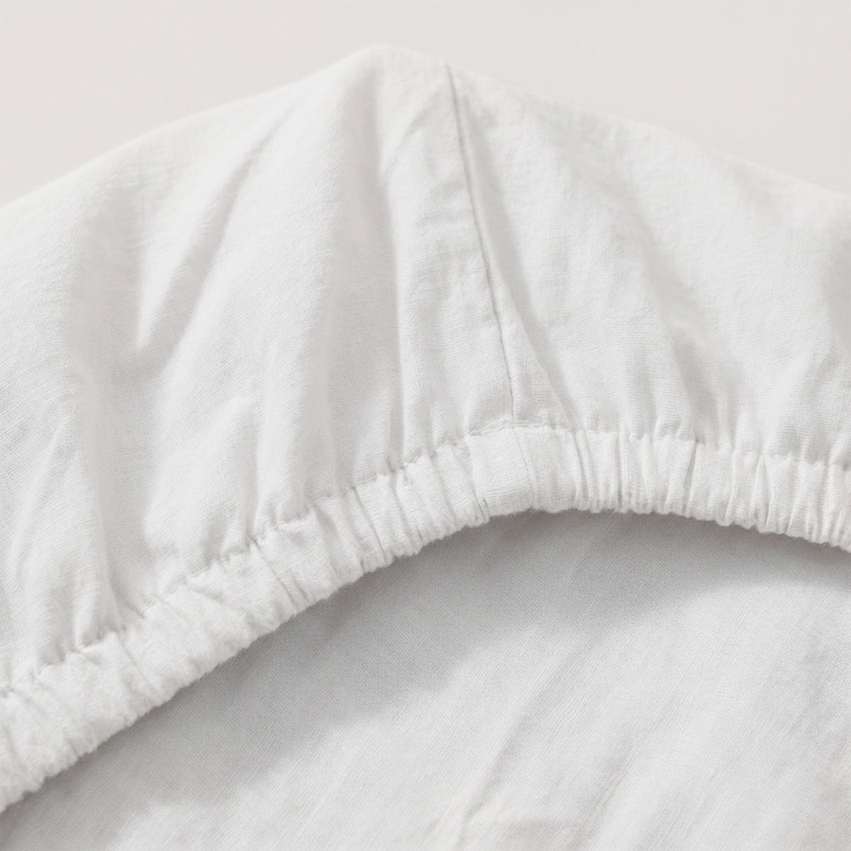 SPANNBETTTUCH basic 200x200x32 cm weiss - Weiß, Textil (200/200cm) - Happy Friday