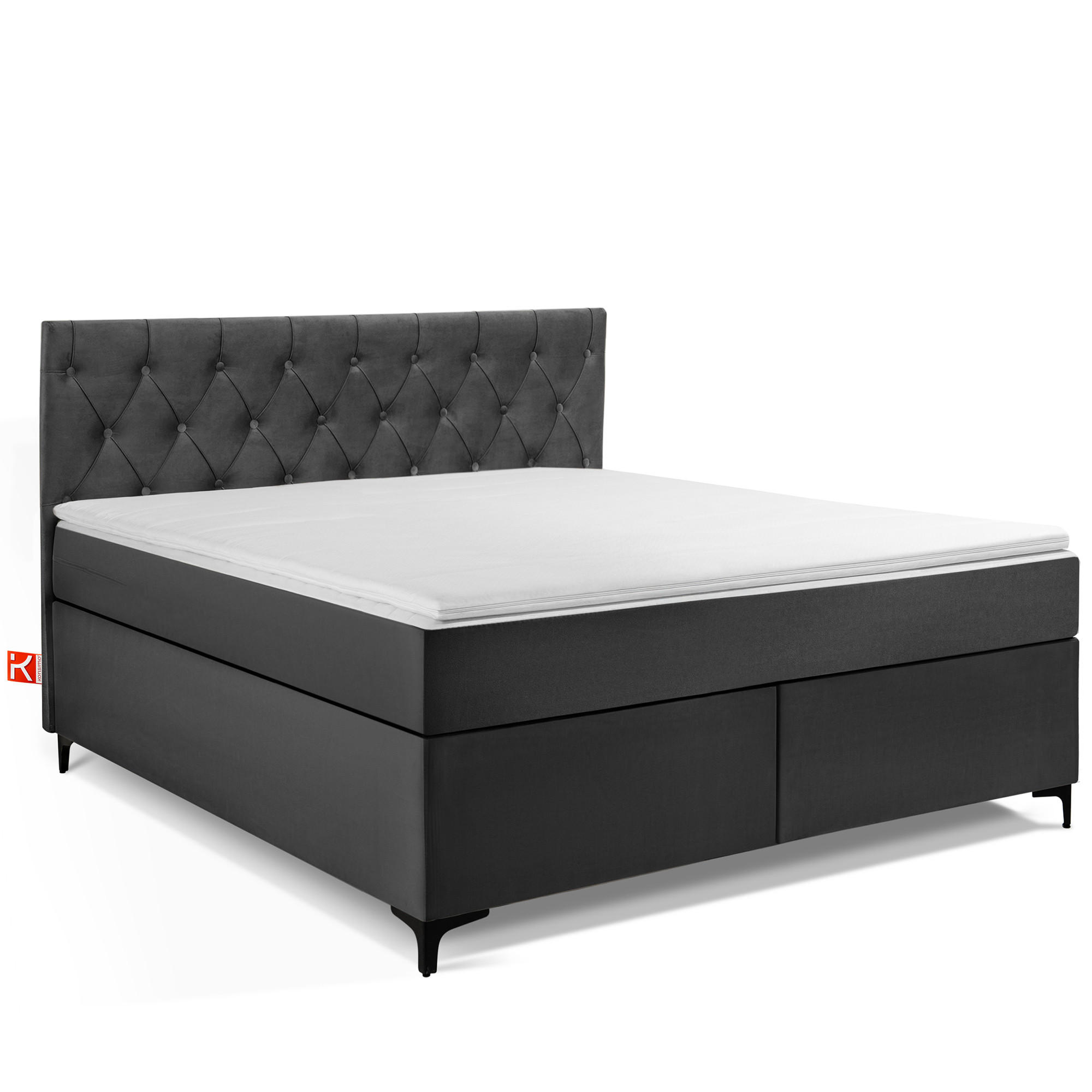 Konsimo® Polsterbett Anthrazit 160x200 cm