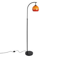 STEHLAMPE Jynvex 40/25/160 cm - Schwarz/Orange, Glas/Metall (40/25/160cm) - ZMH