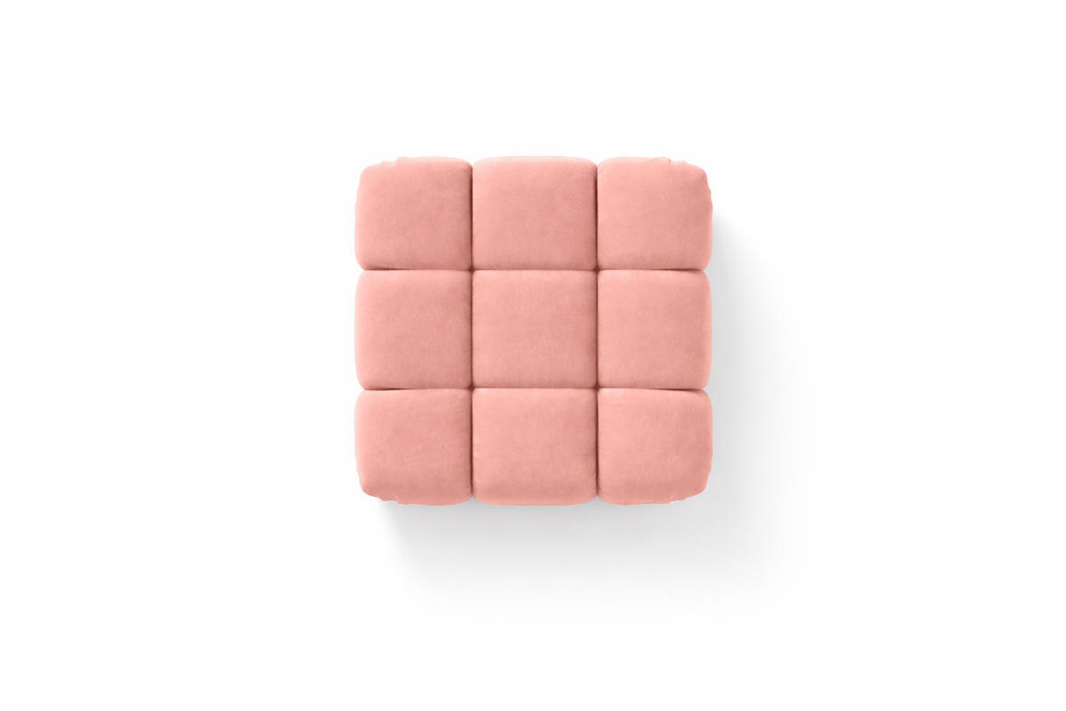 HOCKER Modularer, Veloursstoff Salvador, Rosa, Selia - Rosa, Holz (95/40/95cm) - Kaiser Möbel