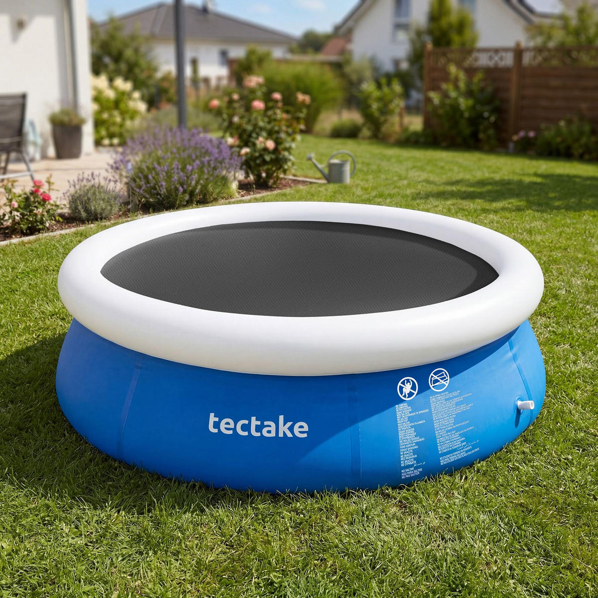 POOL-SOLARFOLIE , Durchmesser 488 cm, schwarz - Schwarz, Kunststoff (488/488cm) - tectake