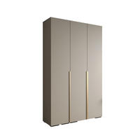 DREHTÜRENSCHRANK 236.7/150/47 3-türig - Kaschmir/Goldfarben, Holz/Metall (150/236.7/47cm) - MÖBEL KRYSPOL