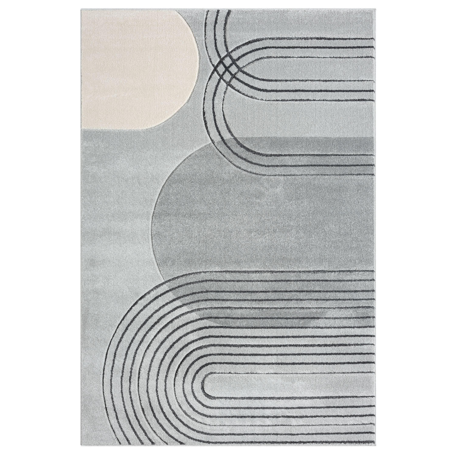 KURZFLOR-TEPPICH Bonito 7157 Grau 80x150 cm - Grau, Textil (80/150cm) - carpet city