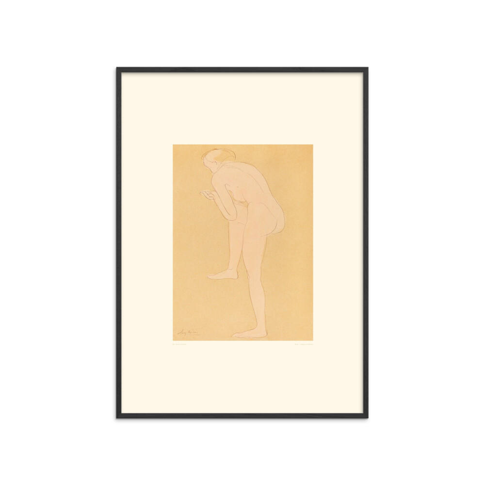 POSTER mit Rahmen Arch Atelier - Auguste Rodin - Schwarz/Orange, Holz/Papier (50/70cm) - Poster&Frame
