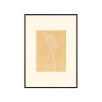 POSTER mit Rahmen Arch Atelier - Auguste Rodin - Schwarz/Orange, Holz/Papier (70/100cm) - Poster&Frame