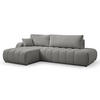 ECKSOFA BALOO L-förm, Schlaffunktion, hohe Funktionalität, komfortable Sitzfläche, lose Rückenkissen, freistehend, LINKS 176x276x88 cm Grey - Grau, Holz/Textil (176/276cm) - DomoHome