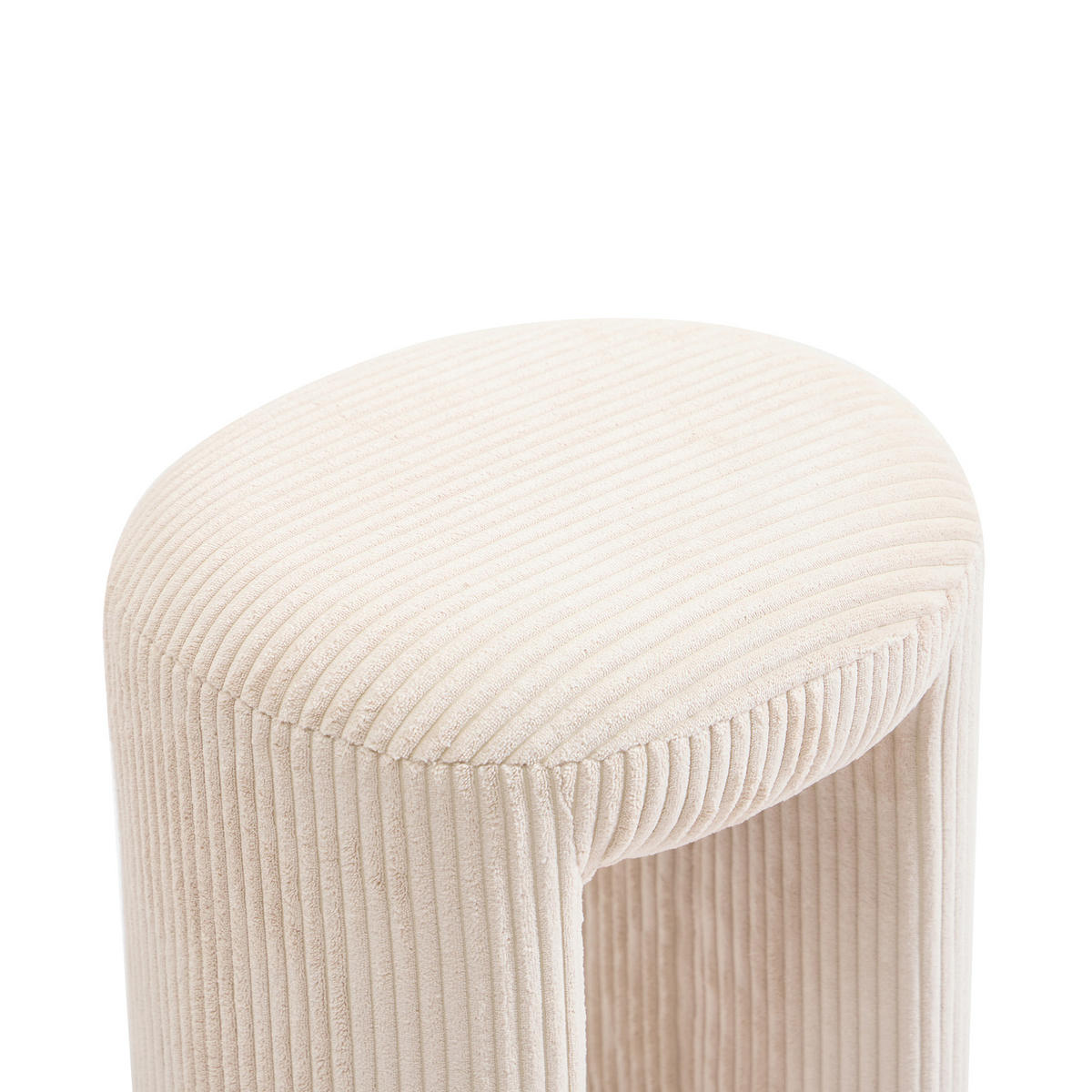 POUF kord Beige - Beige, Textil (40/45/35cm) - Nordlys
