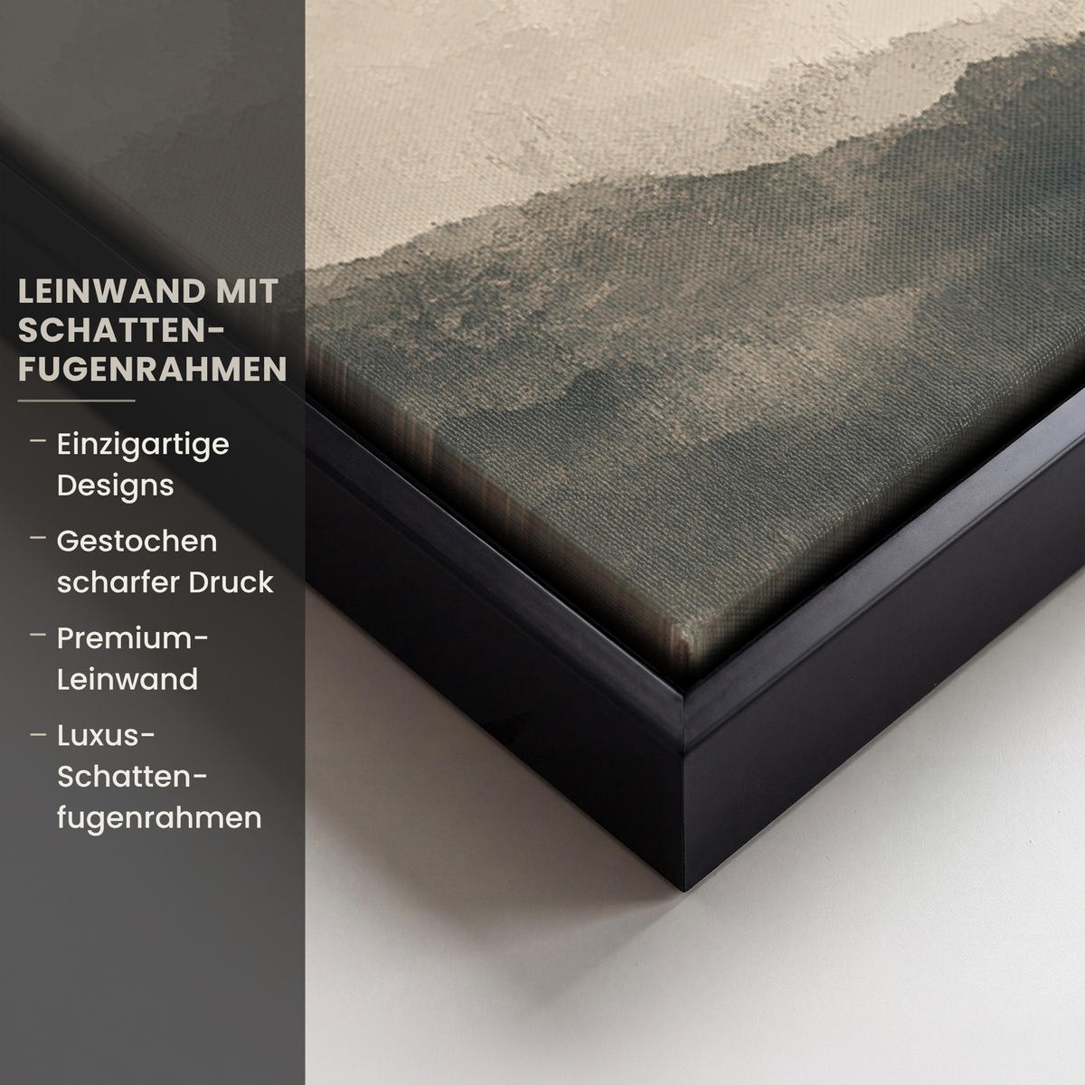 LEINWAND Bilder mit Rahmen - Landschaft - Japandi - Vogel - 40x60 - Beige, Textil (40/60cm) - MuchoWow