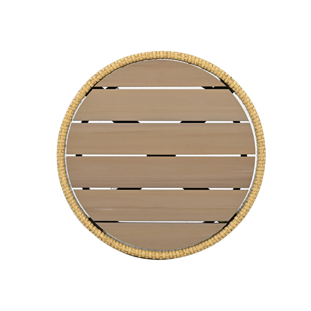 LOUNGESET Rattan Natur/Holzweiß 5-tlg. - Naturfarben, Metall - ComfortXL