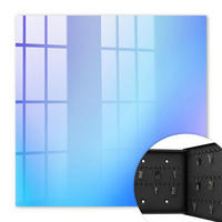 SCHLÜSSELBOX Schwarz 30x30 cm- Türöffnung nach rechts - Ruhiger Gradient - Blau, Metall (30/30/5cm) - TULUP