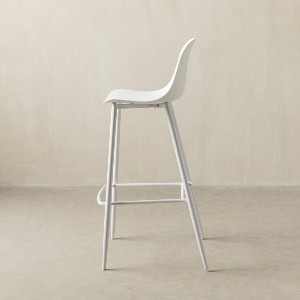 BARHOCKER Lein Weiß 49.5 cm x 101.5 cm - Weiß, Kunststoff (49/101/48cm) - Kenay Home