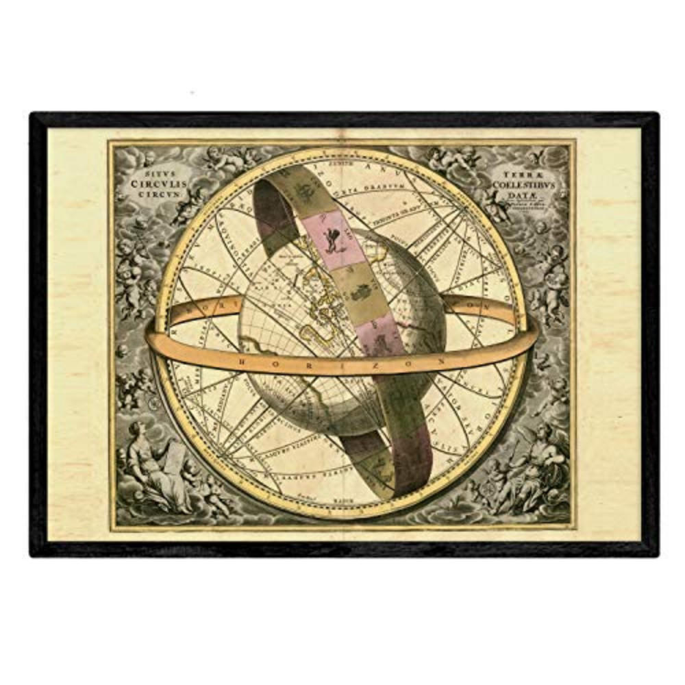 POSTER Astronomie Historische Sternkarte A3 Rahmenlos - Klar, Papier (29.7/5/42cm) - Nacnic