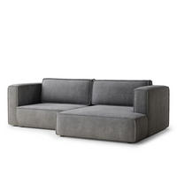 ECKSOFA MIT SCHLAFFUNKTION Velto Grau Webstoff - Schwarz/Grau, Holz/Holzwerkstoff (250/152cm) - Maison de Reve
