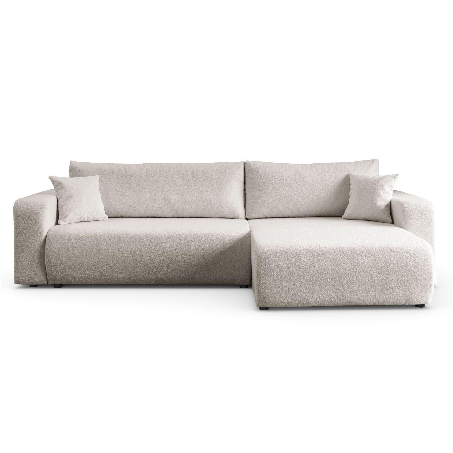 ECKSOFA VESPO XL mit Schlaffunktion und Bettzeugkasten - Beige, Textil (267/143cm) - Lookway