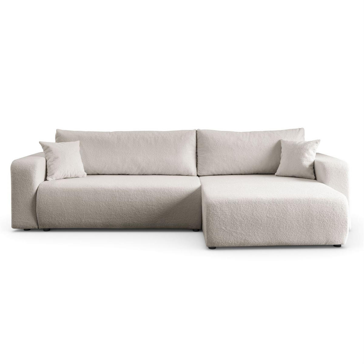 ECKSOFA VESPO XL mit Schlaffunktion und Bettzeugkasten - Beige, Textil (267/143cm) - Lookway