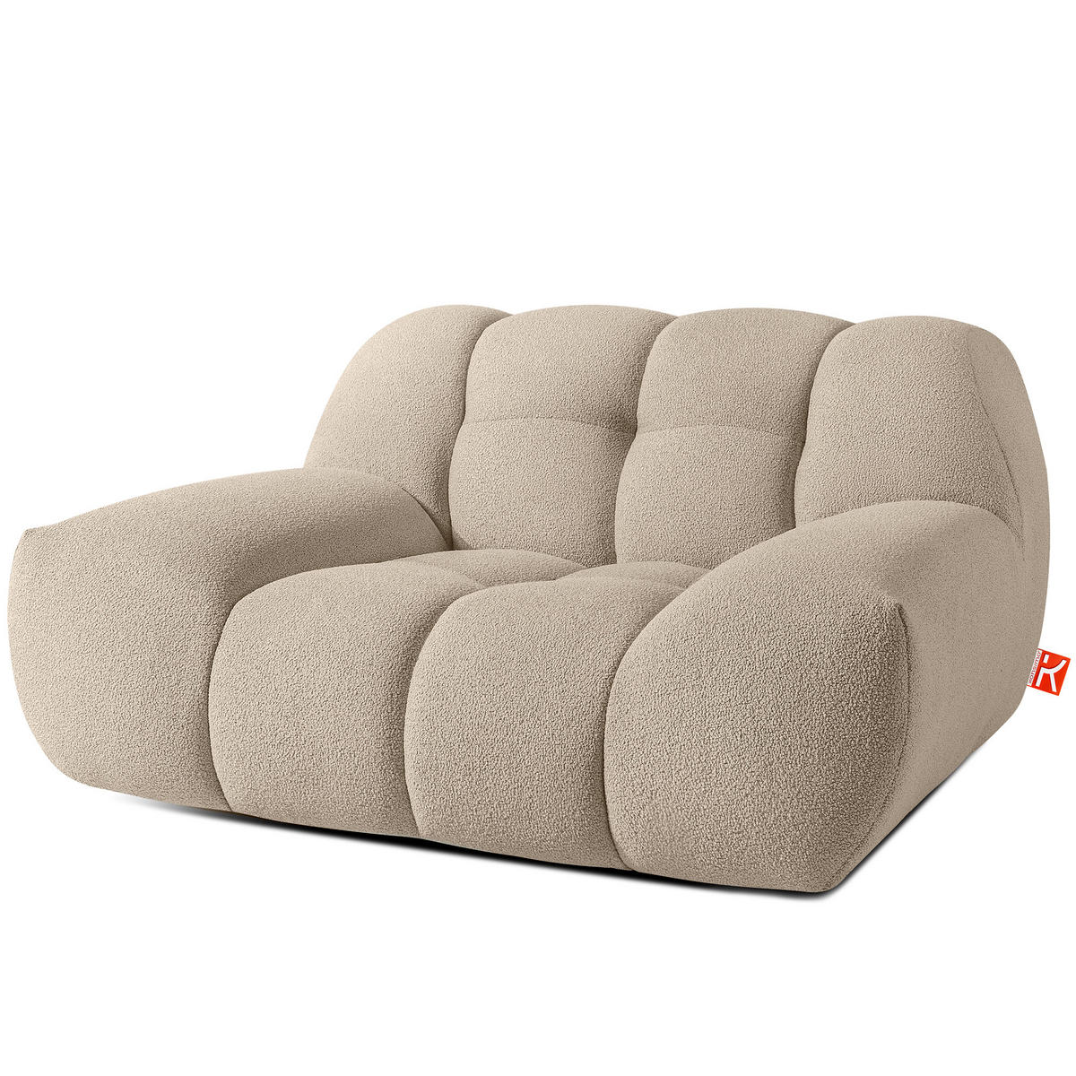 SESSEL VENA Bouclé, Beige - Beige, Holz/Textil (135/72/105cm) - KONSIMO®